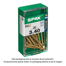 CAIXA 20 UNID. PARAFUSO MADEIRA SPAX CABEZA PLANA YELLOX 3,0X40MM