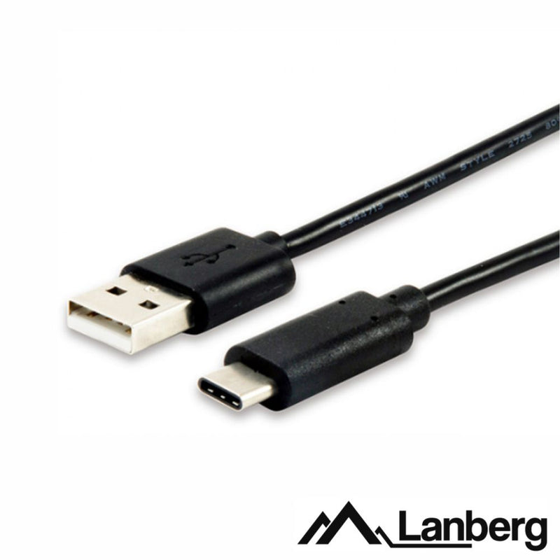 CABO USB-A 2.0 MACHO  USB-C MACHO 1.8M PRETO LANBERG