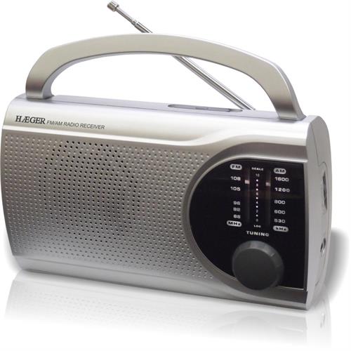 HAEGER RADIO PORTATIL SINTONIZADOR ANALOGICO FM/AM