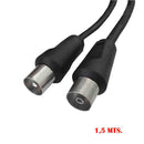 PROLONGADOR TV-VIDEO 9,5MM, 1,5M EMBALADO PRETO EDM