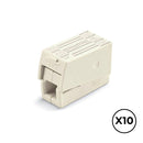 CONECTOR CLIP RÁPIDO EM LINHA 3 CONDUTORES, 2 RÍGIDOS + 1 RÍGIDO,