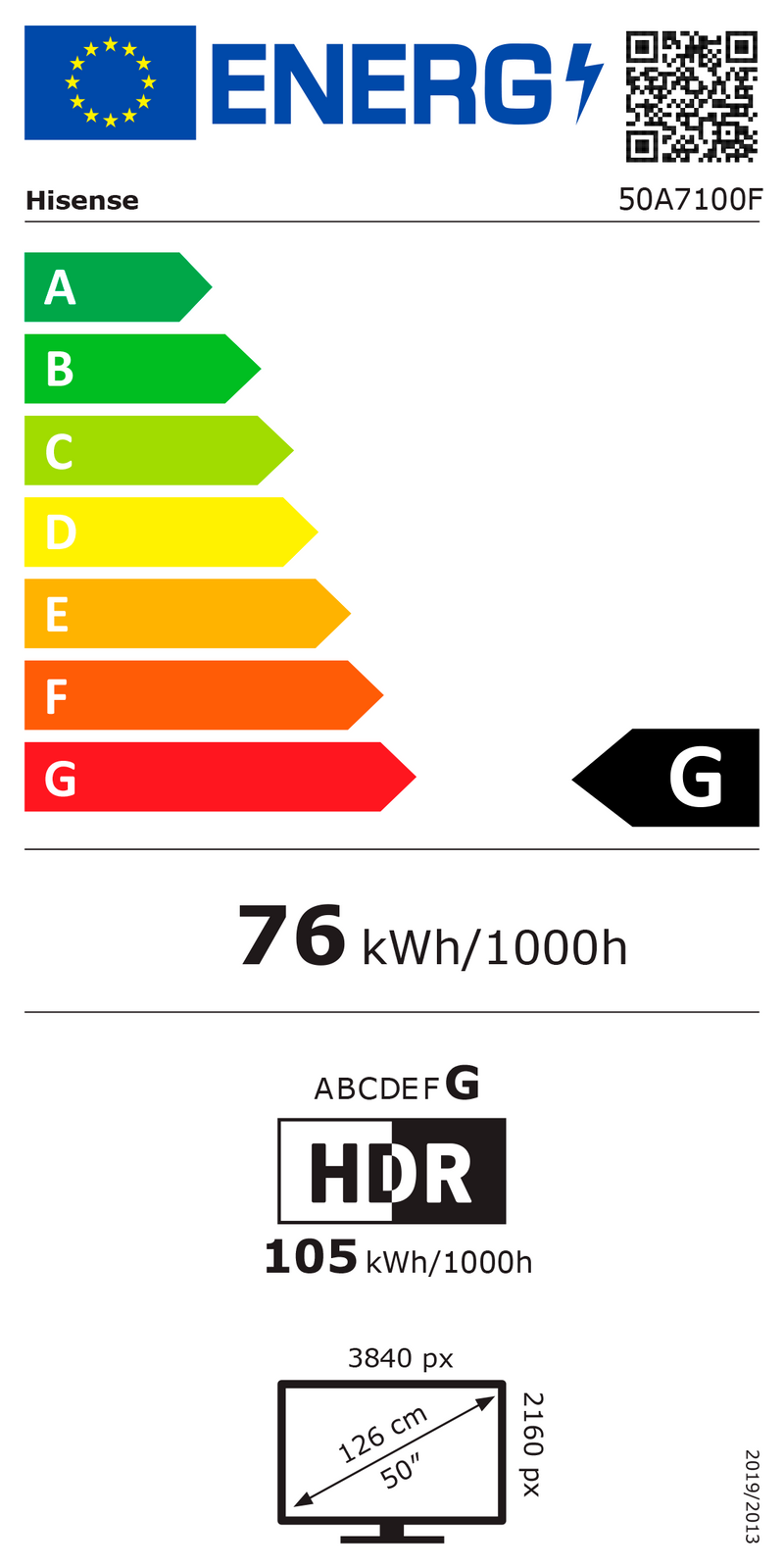 TV HISENSE 50" UHD WIFILANHDMIUSB - 50A7100F