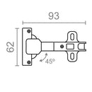 BLÍSTER DOBRADIÇA 45º BC09 35MM ZN EDM