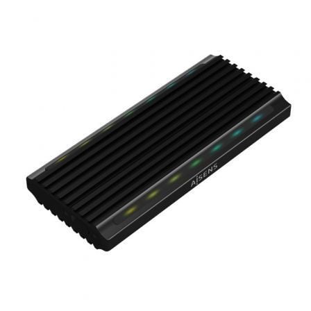 AISENS ASM2-RGB012B Caixa para Discos Rígidos Compartimento SSD P