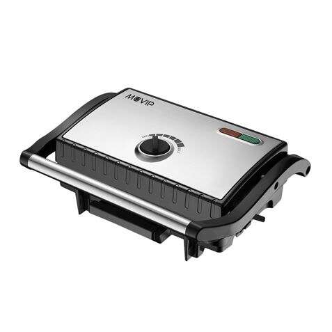 MUVIP SANDWICHERA INOX PLACA LISA 1500W - TEMPERATURA REGULABLE -