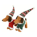 CACHORRO DE PELÚCIA NATALINO, CORES SORTIDAS 12 X 37 X 31 CM