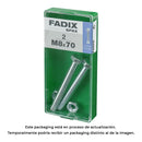 CAIXA M 2 UNID. PARAFUSO METRICO CAB HEX+PORCA ZINCO M 8X70MM FAD