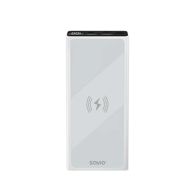 POWERBANK 10000 INDUCCION MAH SAVIO BA-06 BLANCO