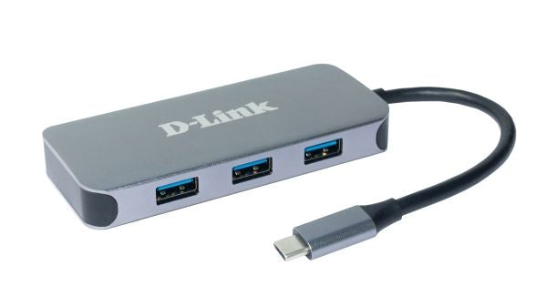 D-Link DUB-2335 hub de interface USB Type-C 5000 Mbit/s Cinzento