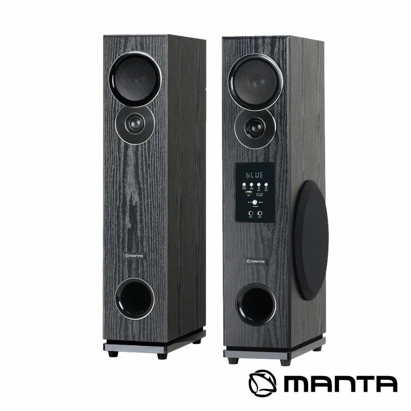 CONJUNTO 2 COLUNAS HIFI 3 VIAS 160W MADEIRA MANTA