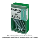CAIXA S 10 UNID. PARAFUSO ROSCA CHAPA CP AUTOT. ZINCO 4,2X38MM FA