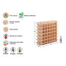 GARRAFEIRA EVOLUTIVO RIOJA PARA 36 GARRAFAS PINHO MACIÇO 75X22X75