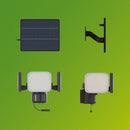LUMINÁRIA DE SEGURANÇA SOLAR ZYREN, PRETA, 24,5 W, 4000/50 LM, 30
