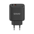 CARGADOR USB 3.0 DE CARGA RÃPIDA 30W SAVIO LA-06B