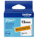 FITA DOMÉSTICA BTAG T31 PRETO SOBRE LARANJA, LARGURA: 12 MM. COMP