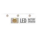 GRINALDA BRANCO QUENTE FIXO 10 LEDS COM BOLAS BRANCAS (2,5CM) A P