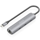 HUB USB TIPO-C AISENS ASUC-4P041-GR 3XUSB TIPO-C 1XRJ45 GRIS