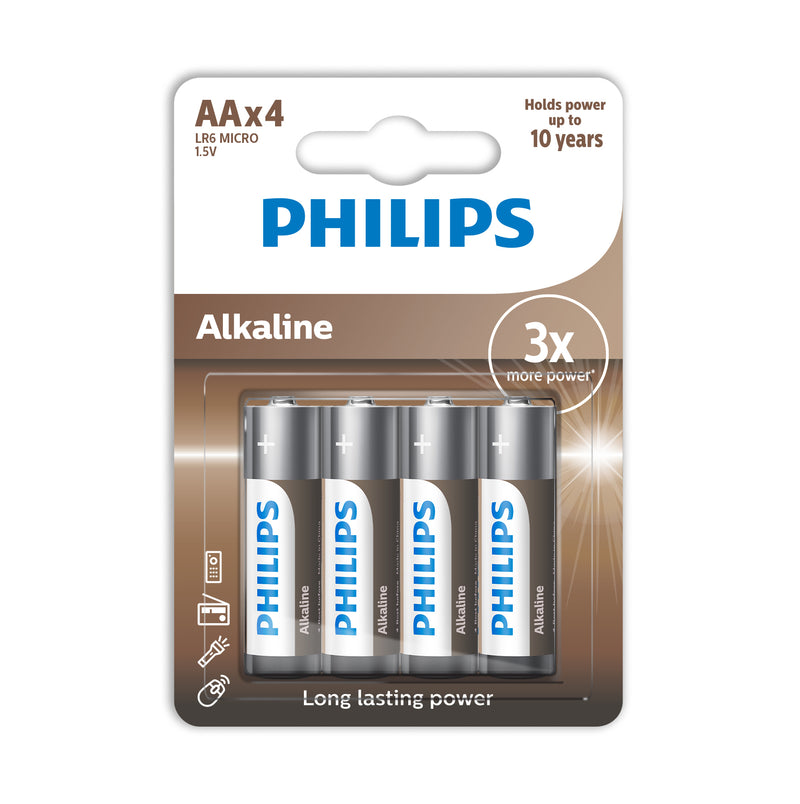 Philips LR6A4B/10 pilha Bateria descartável AA Alcalino