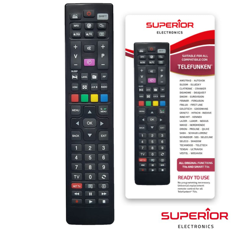 COMANDO TV UNIVERSAL TELEFUNKENVESTEL + 40 MARCAS SUPERIOR