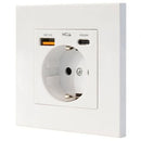 ROSETA DE PARED NANOCABLE 10 35 0011 1 SCHUKO 1 USB TIPO-C 1 USB