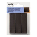 CUNHA DE PLASTICO CASTANHO (BLISTER 3 UNID.) INOFIX