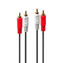 Lindy 35660 cabo de áudio 1 m 2 x RCA Vermelho, Branco