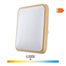 CANDEEIRO DE SUPERFÍCIE QUADRADO LED 18W 1820LM 4000K 33X5X33CM E