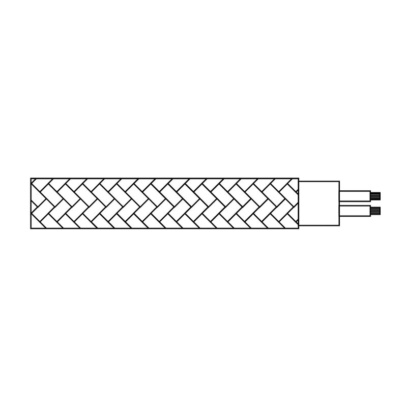 CABO CORDÃO TUBULAR 2X0,75MM LISTRADO BRANCO/PRETO 5M EURO/M