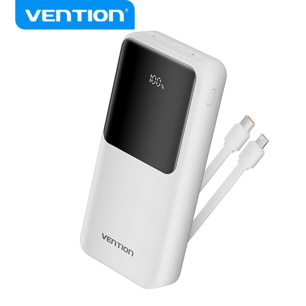 POWERBANK 20000MAH VENTION FHPW0 22.5W BLANCA INCLUYE CABLE USB T