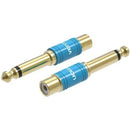 ADAPTADOR JACK VENTION VDD-C03 RCA HEMBRA - JACK 6.5 MACHO AZUL