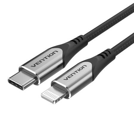 CABO DE CARREGAMENTO USB-C PARA LIGHTNING VENTION, PD 3A, 1,5 M P