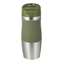 COPO DE VIAGEM DE AÇO INOXIDÁVEL, VERDE OLIVA, EXPERTO, 360 ML, Ø