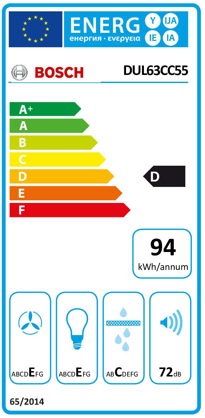 Bosch Serie 4 DUL63CC55 exaustor para cozinha Montado na parede A