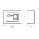 COFRE ELETRÓNICO CHAVE 23X17X17CM CFC3 NE 13385 MICEL