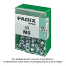 CAIXA M 50 UNID. PORCA AUTO-BLOQUEIO ZINCO M 5 FADIX