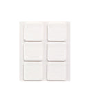 PACK 6 FELTROS ADESIVOS SINTETICOS BRANCOS 31X31MM PLASFIX INOFIX