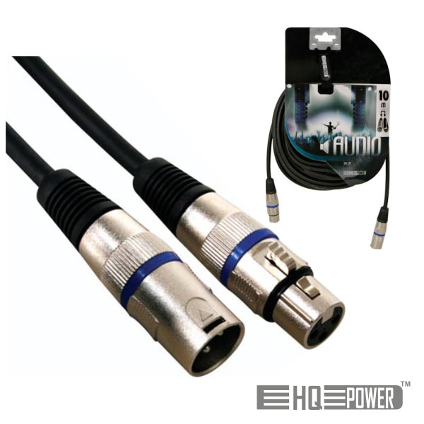 CABO XLR 3P MACHO  XLR 3P FÊMEA 10M HQ POWER