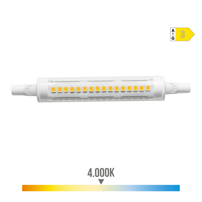 LÂMPADA LINEAL LED 118MM R7S 9W 1250LM 4.000K LUZ DIA Ø1,6X11,8CM