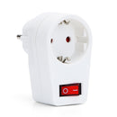 ADAPTADOR ALEMÃO DE 1 VIA COM INTERRUPTOR 16A BRANCO