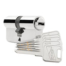 CILINDRO DE SEGURANÇA PERFIL EUROPEU 33-38 NIQUEL. CAME COMPRIDA.