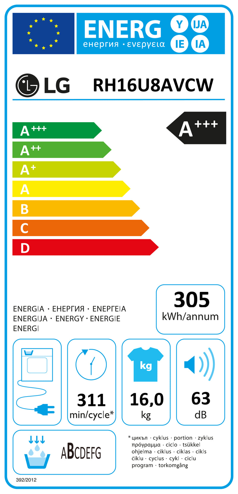 LG SECADOR ROUPA 18KG BOMBA DE CALOR A+++