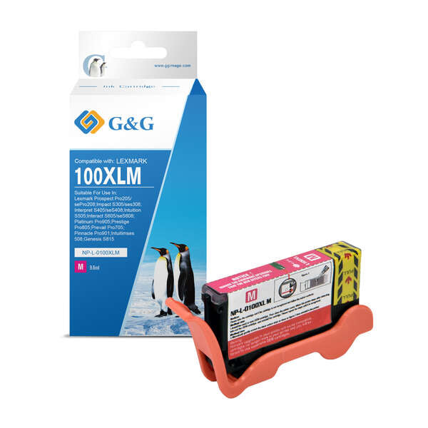 G&G LEXMARK 100XL MAGENTA CARTUCHO DE TINTA GENERICO - REEMPLAZA