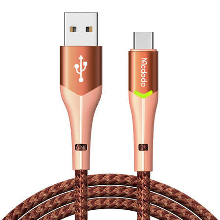 CABO USB - USB-C MCDODO CA-7962 LED 1M (LARANJA)