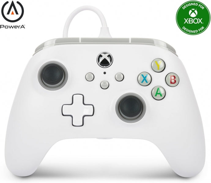 MANDO XBOX POWER A CON CABLE BLANCO