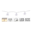 GRINALDA DECORATIVA ESTRELA 10 LEDS LUZ BRANCO QUENTE 1,30M CORES
