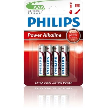 Philips Power Alkaline Pilha LR03P4B/10