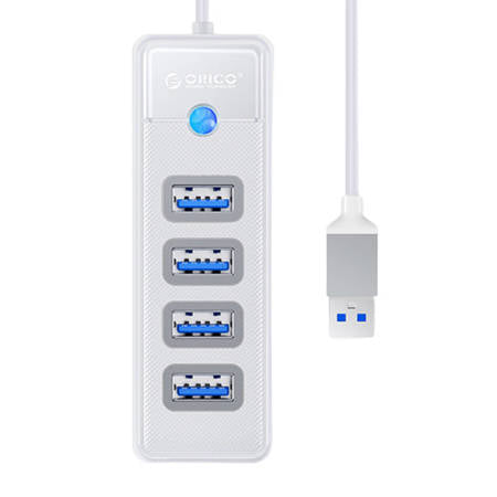 ADAPTADOR DE HUB ORICO USB PARA 4X USB 3.0, 5 GBS, 0,15 M BRANCO