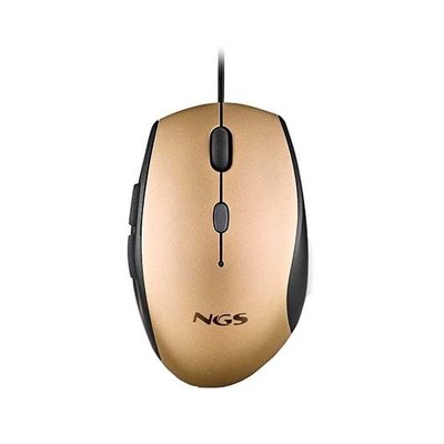 RATO ERGONÓMICO NGS MOTH ATÉ 1600 DPI DORADO