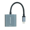 Nanocable 10.16.4103-G adaptador de cabo de vídeo 0,15 m USB Type