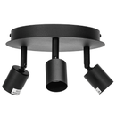 HOLOFOTE DE TRÊS VIAS PRETO (SEM FONTE DE LUZ)
